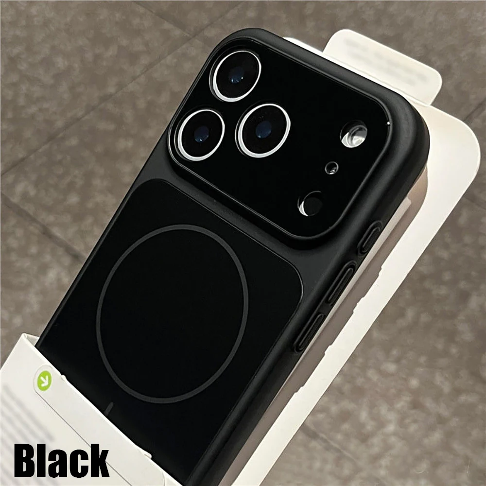 (iphone 16 Pro Max Negro) Funda Protectora Rígida De Policarbonato Galvanizado A Prueba De Golpes, Compatible Con La Función Magnética Magsafe