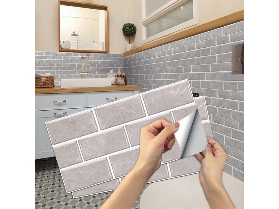 Rebe-12 Pegatinas De Azulejos Autoadhesivas De Pvc Impermeables Para Cocina Y Baño, 15x30cm, Fáciles De Instalar Y Limpiar