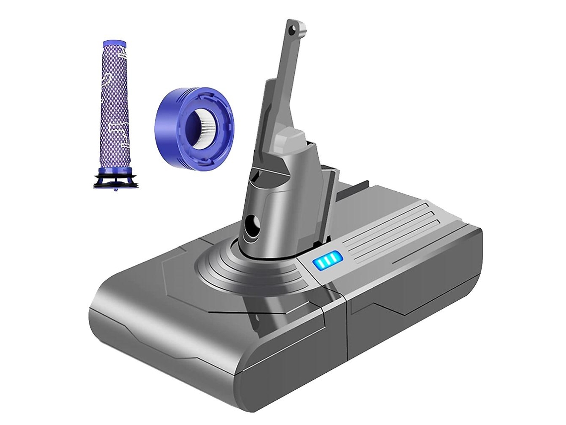 Acessórios de Aspirador Adaptador de batería V8 de 21,6 V + prefiltro + posfiltro de repuesto Batería V8 Absolute V8 Animal V8