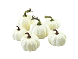 Calabazas Artificiales De Espuma Blanca Simuladas Para Decoración De Halloween