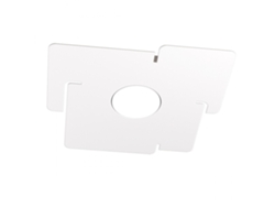 Lámpara de techo LED ECHO TOP LIGHT de metal blanco cuadrado con conexión de bombilla Gx53