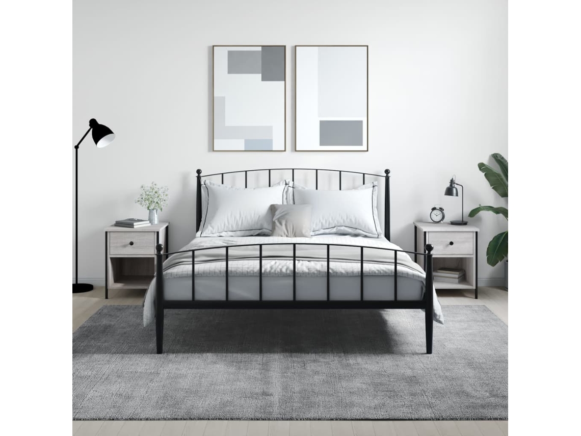 Mesitas de Noche 2 Pzs Derivados de Madera Gris Sonoma