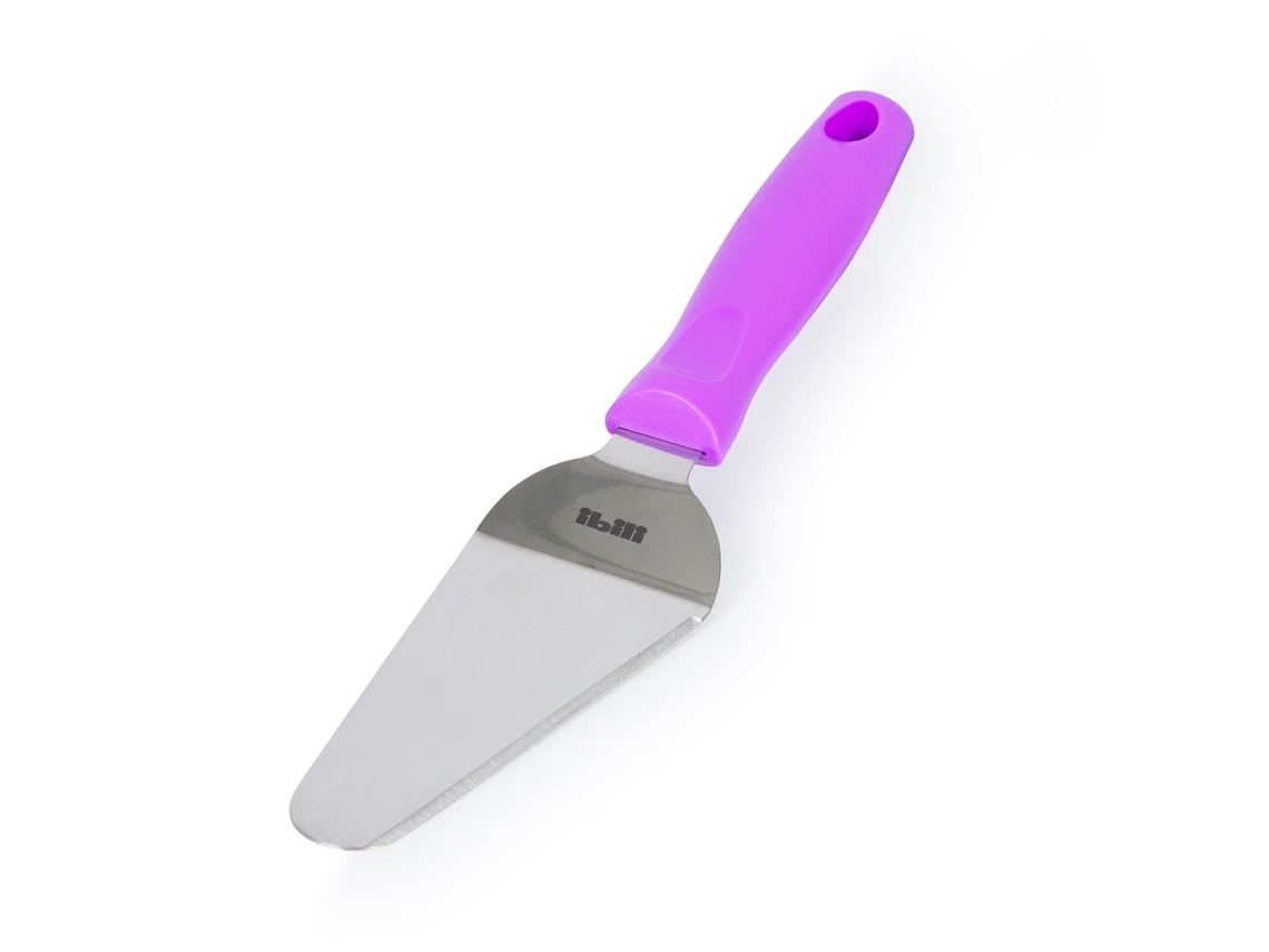Espátula IBILI Triangular (Morado - 25 cm - Acero Inoxidable)