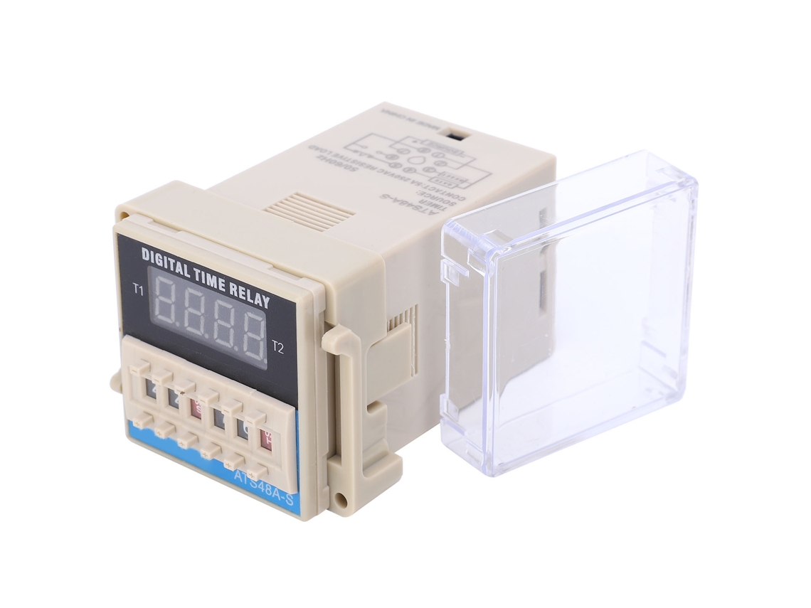 Relé De Tiempo Con Pantalla Digital Led Control Retardo Ats48as Componentes Electrónicos Dc12v Ajustable