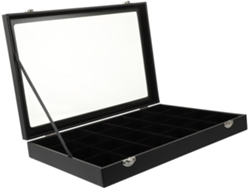 Joyero Con Tapa De Cristal Para Guardar Y Exhibir Collares Y Anillos.