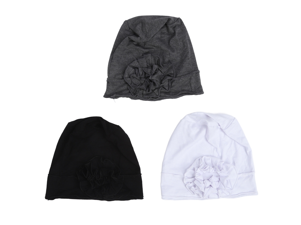 2026-turban Capa Flor Para Mulher Cor Sólida Preta Branca Cinza Suave Modal Para Trabalho Viagem Perda De Cabelo