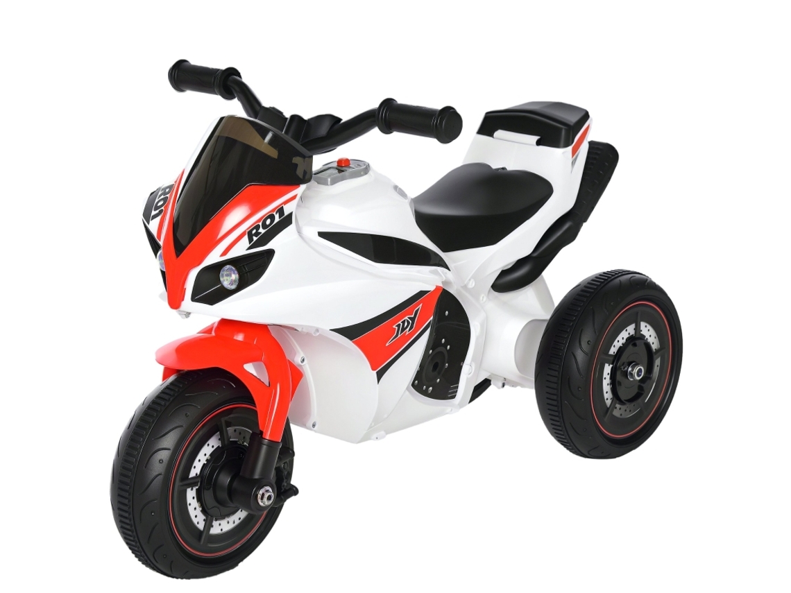Moto Musical Infantil, De 18 A 36 Meses, Blanca, 74x39x48cm