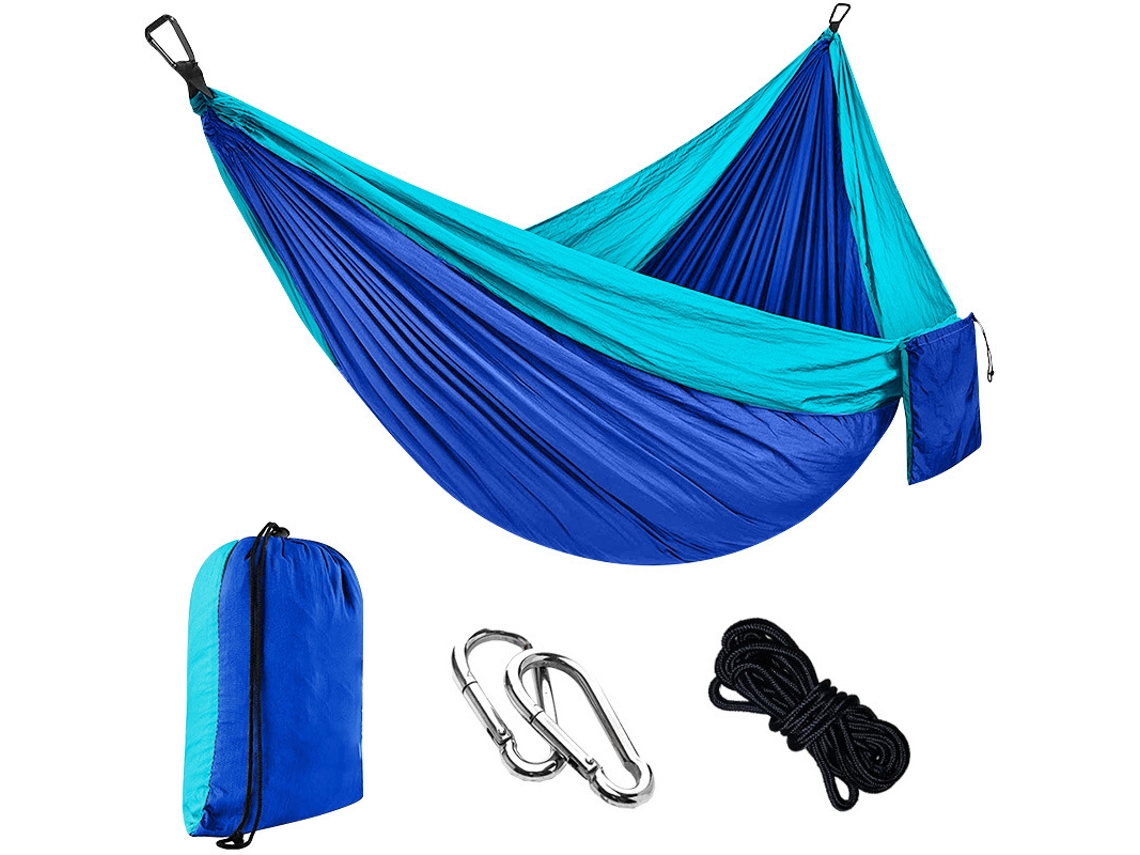 Hamaca de exterior Siurn, capacidad de carga de 200 kg (270 x 140 cm), azul oscuro