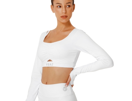 Camiseta de Mujer YEAZ Larga Horizon Blanco (2XL)