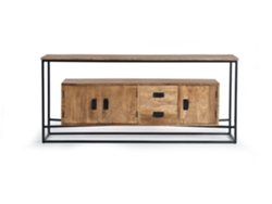 Aparador madera mango Marrón.GINER Y COLOMER 80x40x180