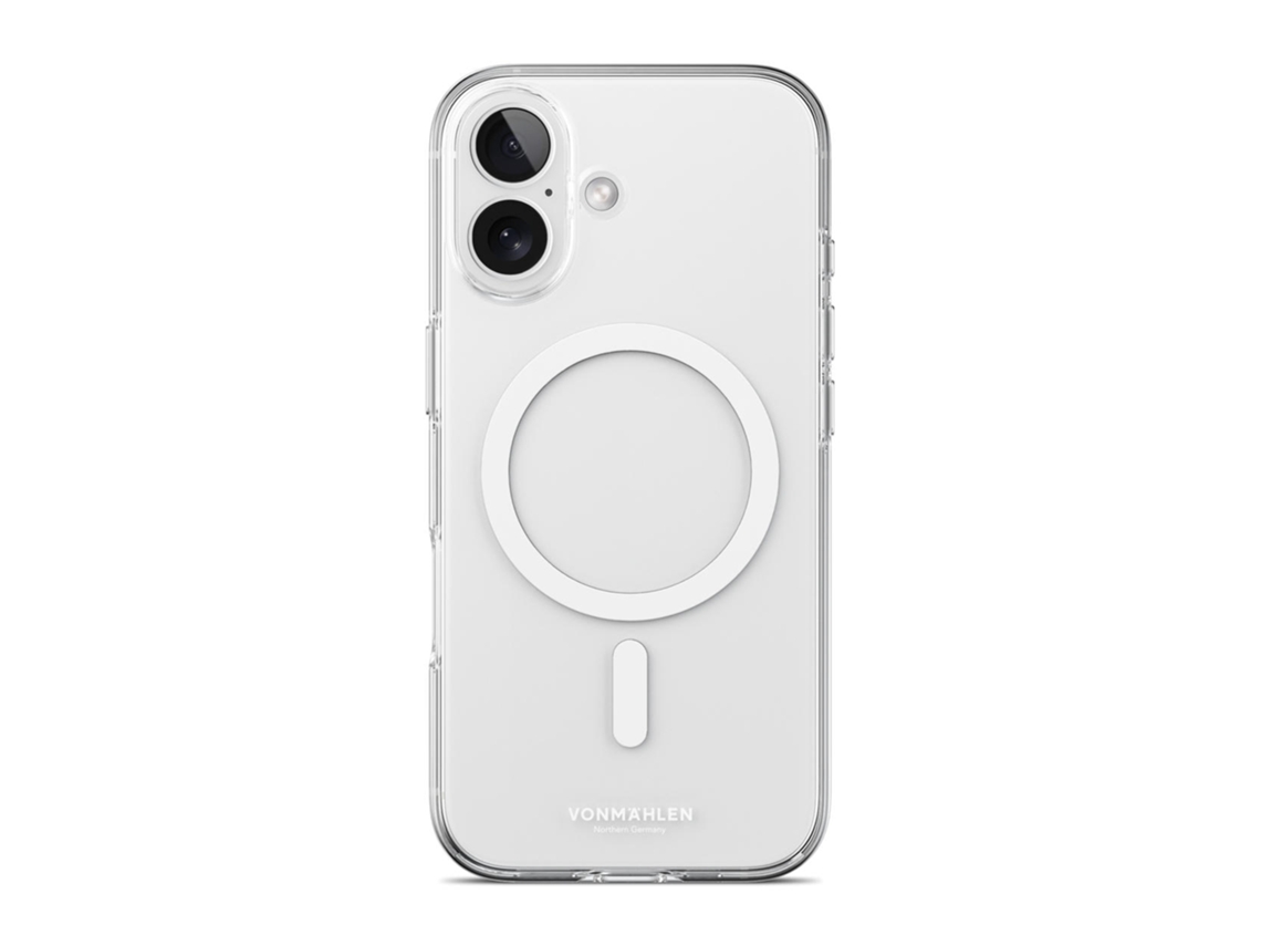 Funda VONMÄHLEN MagSafe para iPhone 17 (Transparente/Blanco)