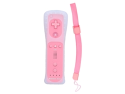 Mando A Distancia De Repuesto Para Consola De Juegos Hd Home Con Funda De Silicona Y Pulsera Con 2 Vibraciones Para Wii, Color Rosa