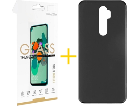 Kit Funda + Protector de Pantalla Xiaomi Redmi Note 8 Pro SKYHE Liso (Negro)