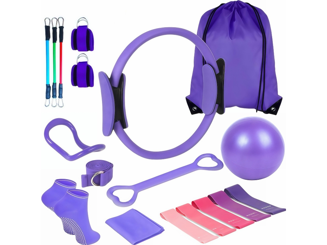 Set De Pilates De 18 Piezas Para Tonificar Y Adelgazar (Morado)  DIGITALLAB