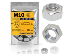 Tuerca Hexagonal Inox A2 Din 934 M10 (33 Un.) Ranzor | Hex Nut Stainless Steel Aisi 304