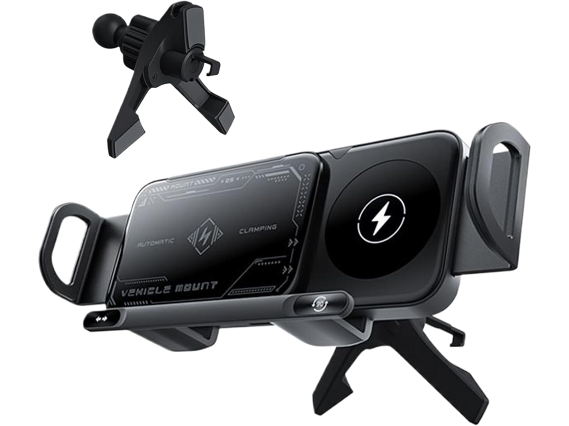 Cargador De Teléfono Para Coche De 15 W Con Cable Y Soporte.