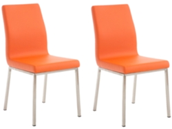 Juego de 2 sillas de comedor CLP Colmar naranja