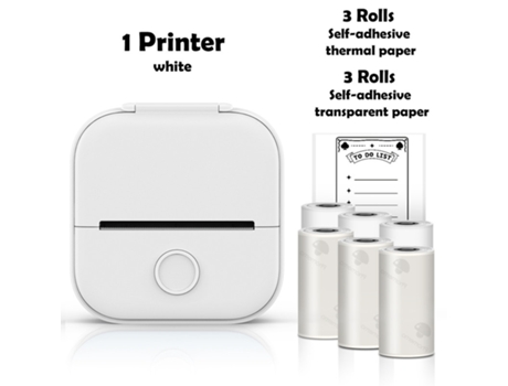 Mini impresora térmica portátil, inalámbrica, Bt, 203Dpi, etiqueta de foto, impresión de preguntas incorrectas con Cable Usb, Imprimante portátil H...