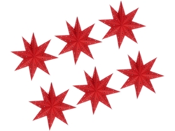 Juego De 6 Estrellas Plegables De Papel Blanco De Nueve Puntas Para Decoración Colgante De Bodas.