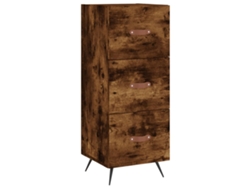 Maison Exclusive - Aparador Madera De Ingeniería Roble Ahumado 34,5x34x90 Cm