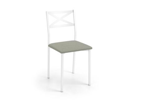 Silla de cocina Blanca Bilbao 38x86x47cm Michigan Plata FANMUEBLES