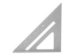 Regla triangular de aluminio de 7 pulgadas, 45/90 grados, para carpintería.