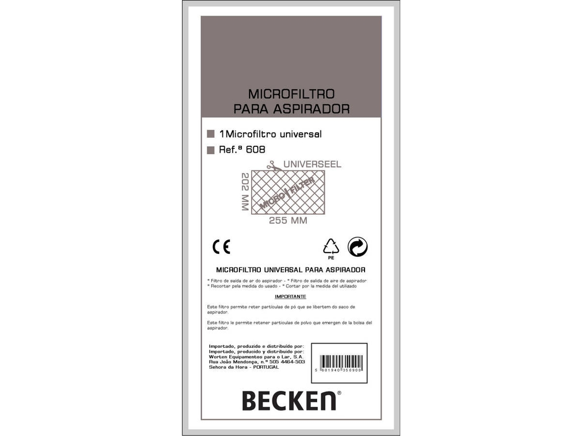 Micro Filtro BECKEN Refª 608 (Compatibilidad: universal)