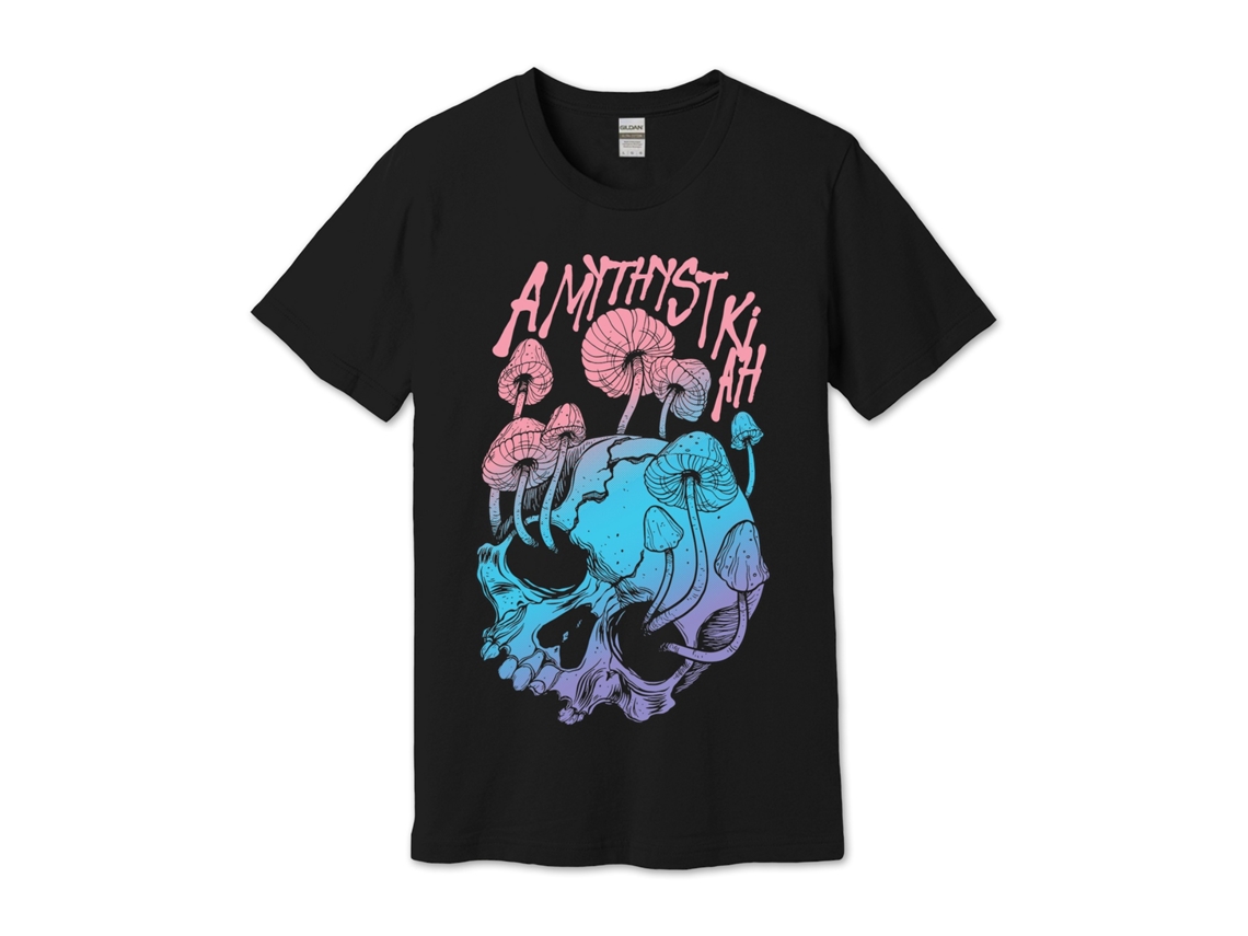 Camiseta unisex para adultos más vendida de Amythyst Kiah Shroom Skull Rockinstone Talla: S