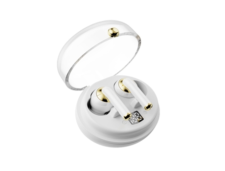 Auricular inalámbrico Bluetooth, Bluetooth 5.3, 36 horas de batería de larga duración, adecuado, Blanco CHRONUS