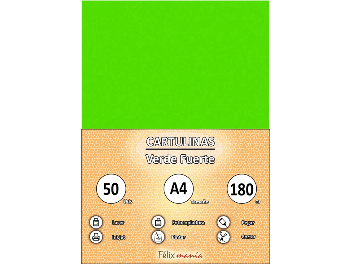 A4 Tarjeta 180Gr Strong Green 50 Hojas