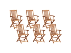 BELIANI Maui Ii Conjunto Relax en Madera de Acacia Marrón Claro 160/220X100X74