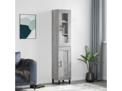 Aparador Alto Madera Contrachapada Gris Sonoma 34,5x34x180 Cm