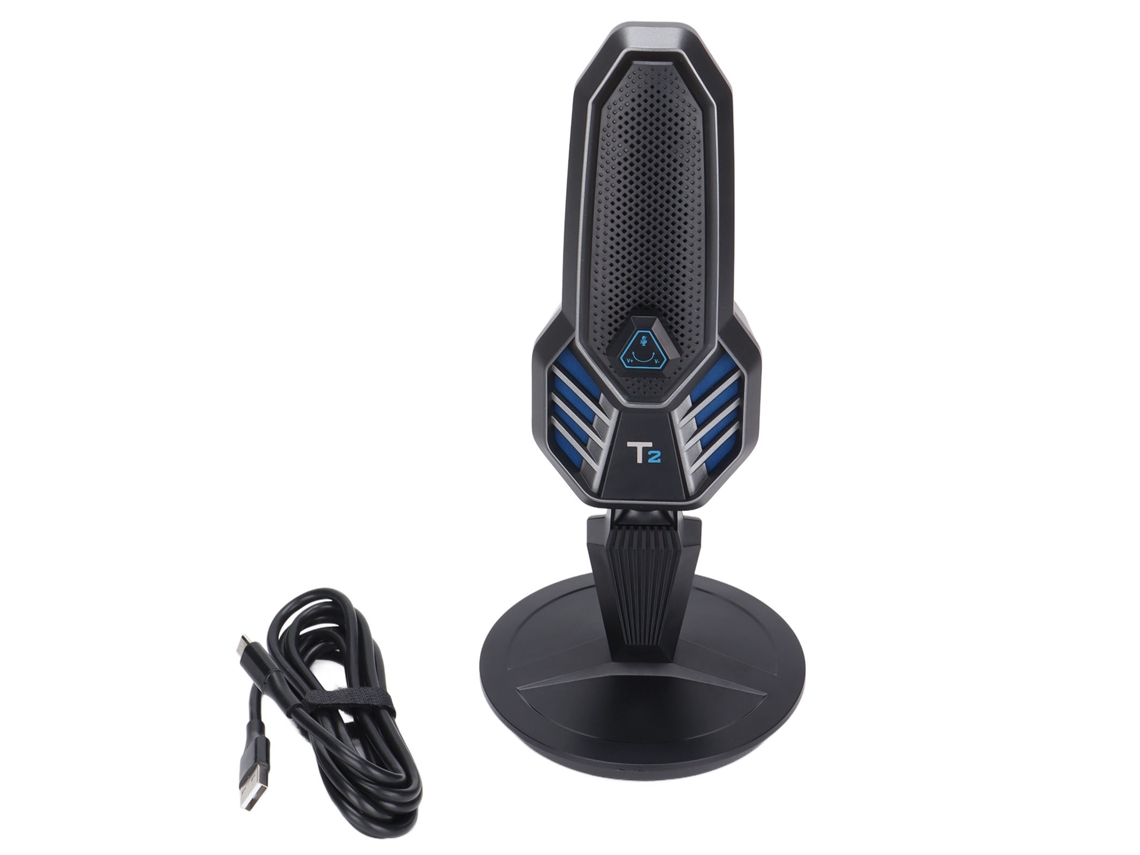 Micrófono Usb Condensador Con Luz Rgb Para Juegos De Computadora Y Grabación De Podcasts