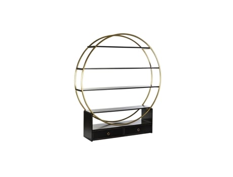 Estantería DKD HOME DECOR Negro Dorado Metal Álamo 160 x 35 x 180 cm