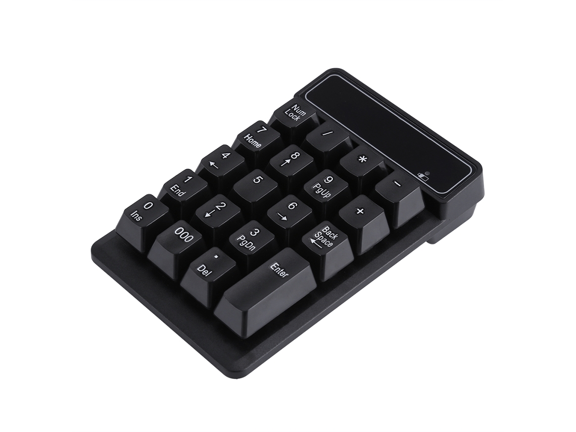 Teclado Numérico Inalámbrico De 2,4 Ghz, Mini, Portátil, 19 Teclas, Suspendido, Color Negro