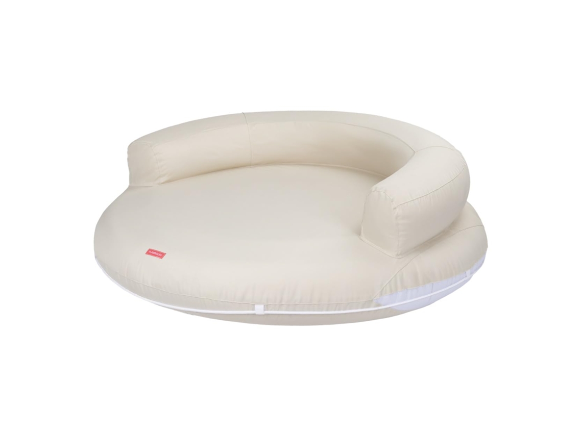 Colchón inflable para piscina de PVC Flamingueo blanco