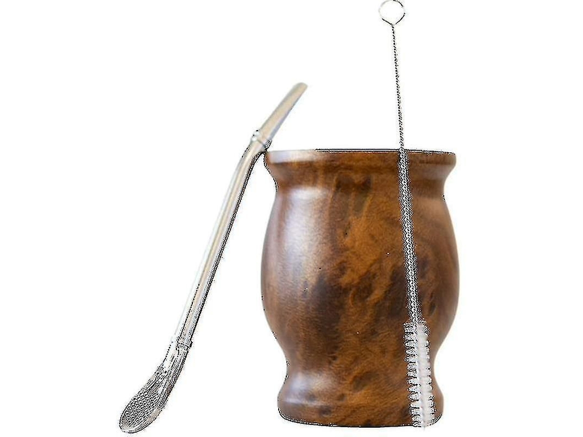 El Juego De Yerba Mate Incluye Una Taza De Mate De Acero Inoxidable 18/8 De Doble Pared.
