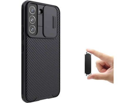 Funda + Soporte Magnético Samsung S22 Plus Camshield Nillkin Negro