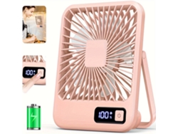 Mini Ventilador De Viaje Compacto Con 5 Velocidades Ajustables Y Funcionamiento Silencioso, Ideal Para El Hogar, La Oficina Y