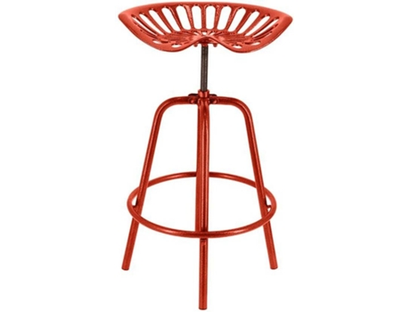 Taburete con forma de asiento de tractor ESSCHERT DESIGN rojo