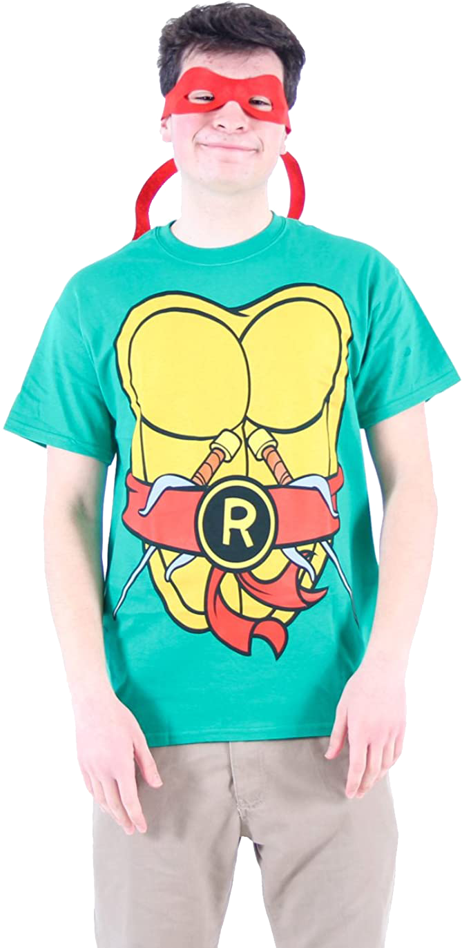 Camisetas Unisex DEEPSTONE Raphael Costume Teenage Mutant Ninja Turtles Kelly verde (L)
