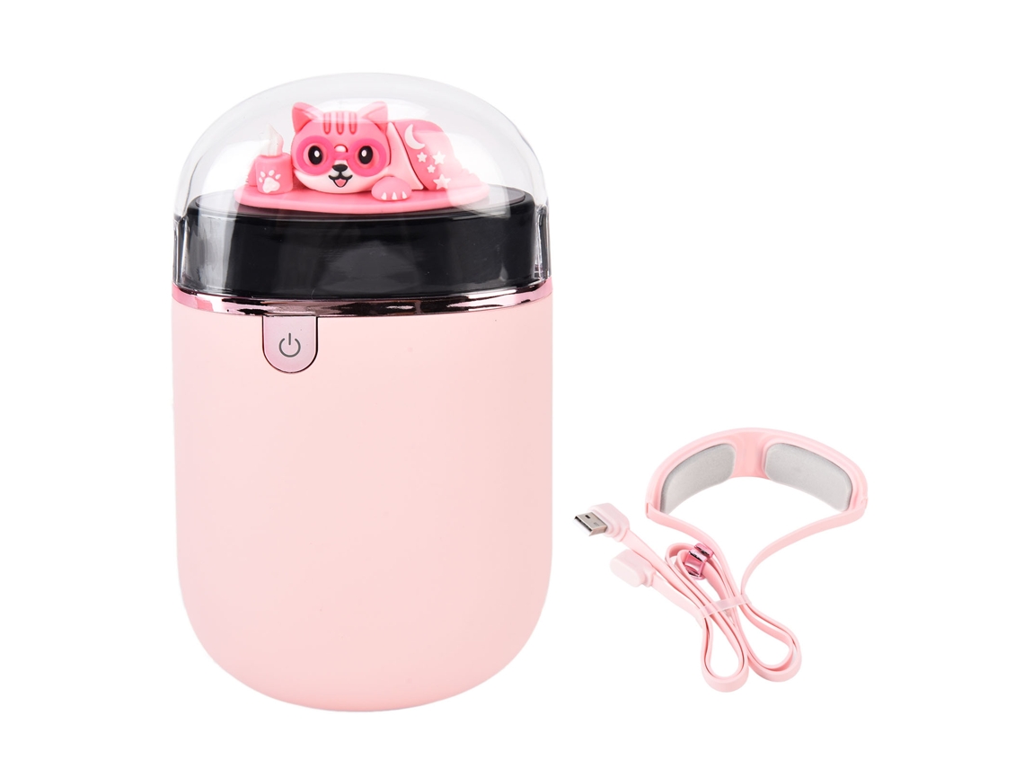 Manta electrónica para el cuello con batería portátil de 5000 mAh, color rosa.
