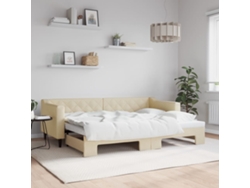 Sofá Cama Nido Tela Crema 80x200 Cm