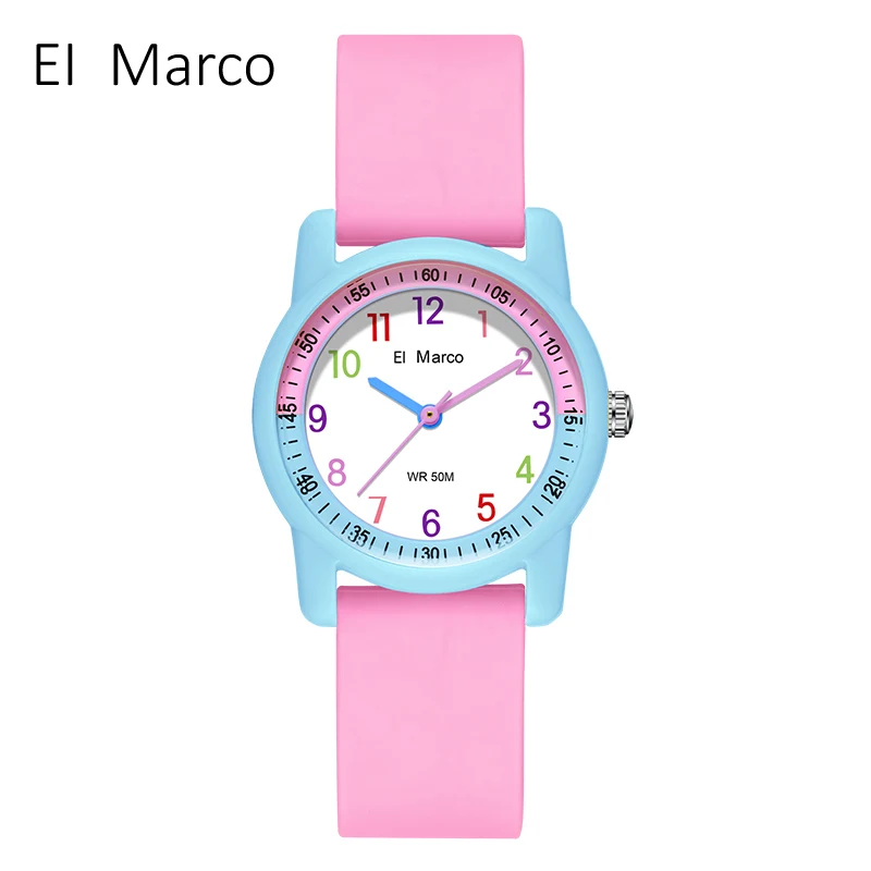 (correa Rosa, Caja Azul) Elegante Reloj De Cuarzo Para Mujer, Resistente Al Agua, Estilo Casual.