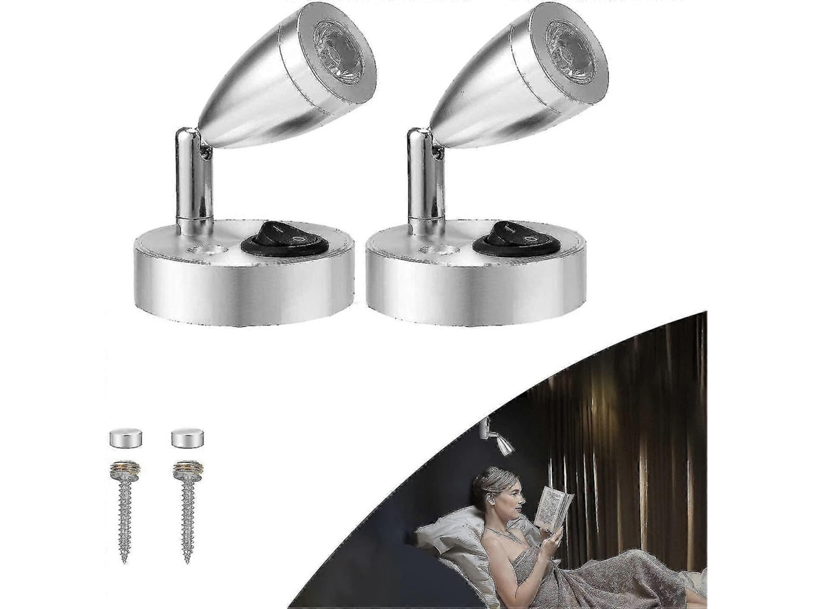 2 luces de lectura LED de 3 W y 12 V con interruptor Nostalgia88