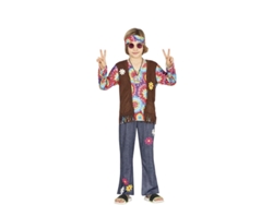 Disfraz de Niño GUIRCA Hippie con Chaleco Marrón  (7 - 9 años)