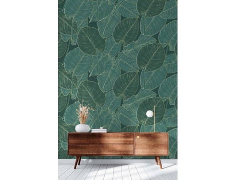 Papel de Pared SOKIOS (220 x 300 - Tejido - Verde)