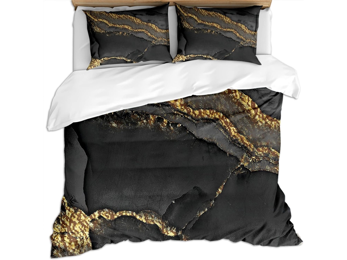 Juego Ropa Cama Piezas Funda Nórdica Microfibra Estampado Almohada Funda 140x200cm 140 X 200 Cm 65