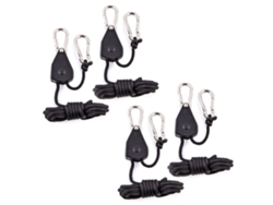 Accesorio De Cuerda Ajustable Con Polea Para Camping, 2 M, 1/8", Carga Máxima 68-75 Kg, 4 Unidades, Para Tiendas De Campaña, Tendedero, Collar De Mascota.