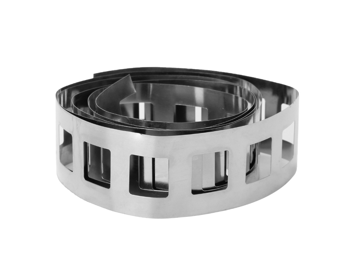 Hoja De Níquel Para Soldadura Por Puntos De Baterías, 1 M, 2 Polos, 0,12*27 Mm, Con Orificio.